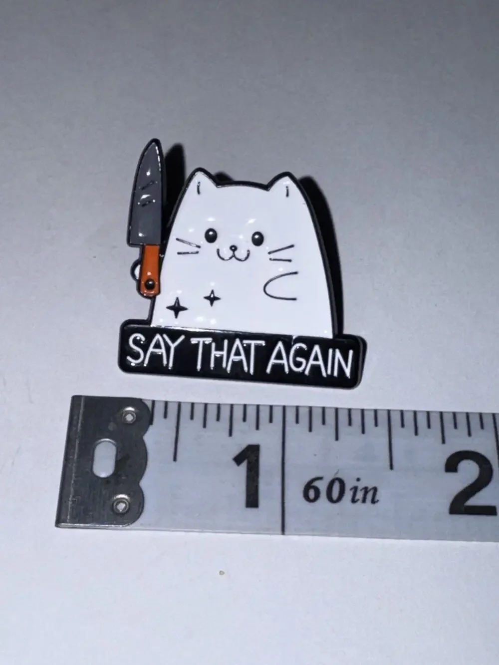 Say That Again Cute Cat Kitten Pin Brooch